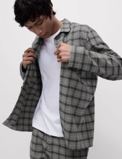 Brushed Cotton Checked Pyjama Set -Marks And Spencer Shop Brushed Cotton Checked Pyjama Set 3