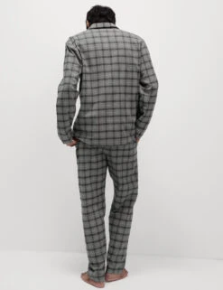 Brushed Cotton Checked Pyjama Set -Marks And Spencer Shop Brushed Cotton Checked Pyjama Set 5