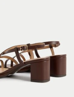 Buckle Block Heel Sandals -Marks And Spencer Shop Buckle Block Heel Sandals 2