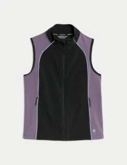 Colour Block Cropped Gilet -Marks And Spencer Shop Colour Block Cropped Gilet 1