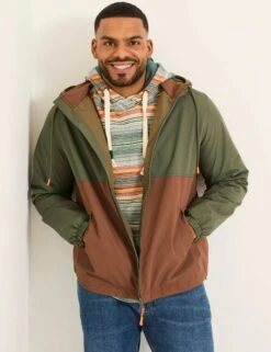 Colour Block Hooded Jacket