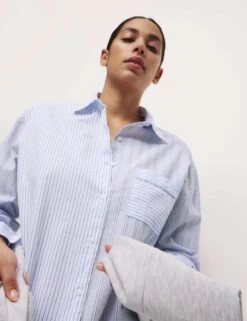 Cool Comfort™ Striped Nightdress -Marks And Spencer Shop Cool Comfort Striped Nightdress 4