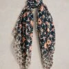 WHITE STUFF Cotton Blend Batik Floral Scarf -Marks And Spencer Shop Cotton Blend Batik Floral Scarf