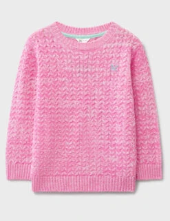 Cotton Blend Cable Knit Jumper (3-12 Yrs)