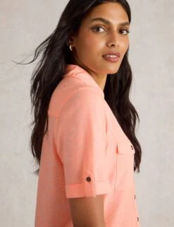 WHITE STUFF Cotton Blend Collared Shirt -Marks And Spencer Shop Cotton Blend Collared Shirt 4