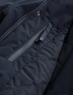 Cotton Blend Hooded Waterproof Overcoat -Marks And Spencer Shop Cotton Blend Hooded Waterproof Overcoat 3