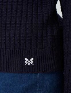 Cotton Blend Textured Crew Neck Cardigan -Marks And Spencer Shop Cotton Blend Textured Crew Neck Cardigan 2