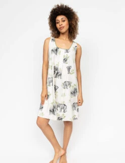 Cyberjammies Cotton Modal Animal Print Nightdress