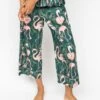 Cyberjammies Cotton Modal Flamingo Cropped Pyjama Bottoms