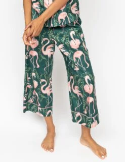 Cyberjammies Cotton Modal Flamingo Cropped Pyjama Bottoms