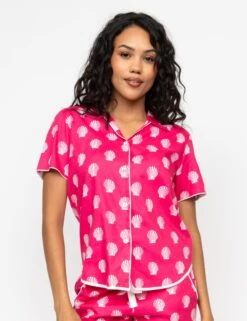 Cyberjammies Cotton Modal Shell Print Pyjama Top