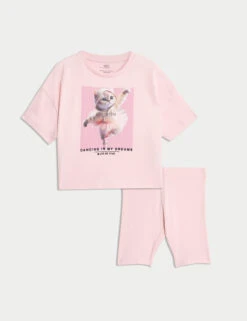Cotton Rich Ballet Cat Pyjamas (1-8 Yrs)