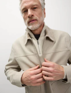 Cotton Rich Canvas Harrington Jacket