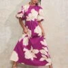 Cotton Rich Floral Maxi Waisted Dress -Marks And Spencer Shop Cotton Rich Floral Maxi Waisted Dress