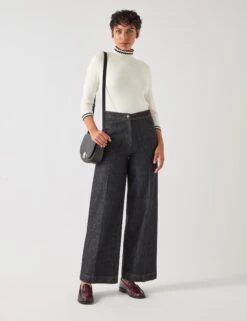 Cotton Rich Funnel Neck Zig Zag Jumper