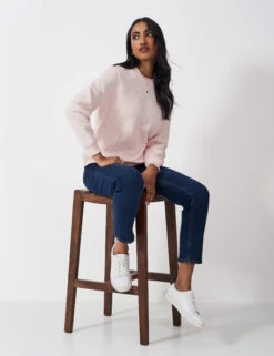 Cotton Rich Heart Print Crew Neck Sweatshirt -Marks And Spencer Shop Cotton Rich Heart Print Crew Neck Sweatshirt 2