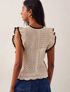 MONSOON Cotton Rich Knitted Vest -Marks And Spencer Shop Cotton Rich Knitted Vest 2
