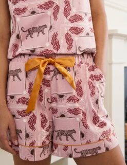 Cotton Rich Leopard Camisole Shortie Set -Marks And Spencer Shop Cotton Rich Leopard Camisole Shortie Set 4