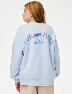 Cotton Rich Lilo & Stitch™ Sweatshirt (6-16 Yrs) -Marks And Spencer Shop Cotton Rich Lilo Stitch Sweatshirt 6 16 Yrs 1 4