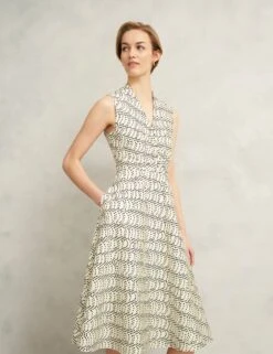 Cotton Rich Polka Dot V-Neck Waisted Dress 24 Cotton Rich Polka Dot V-Neck Waisted Dress -Marks And Spencer Shop Cotton Rich Polka Dot V Neck Waisted Dress 6