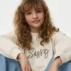 Cotton Rich Sassy Sweatshirt (6-16 Yrs) -Marks And Spencer Shop Cotton Rich Sassy Sweatshirt 6 16 Yrs
