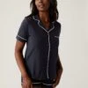 DKNY Cotton Rich Shortie Pyjama Set -Marks And Spencer Shop Cotton Rich Shortie Pyjama Set