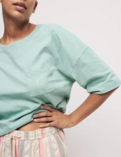 Cotton Rich Striped Shortie Set