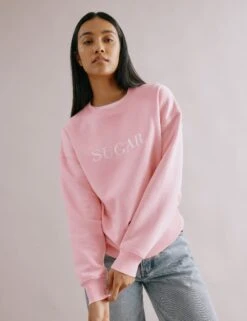 Cotton Rich Sugar Slogan Sweatshirt