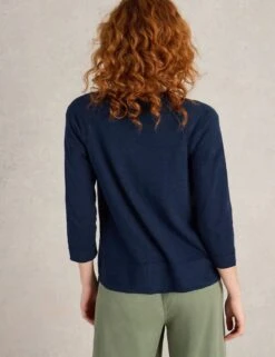 WHITE STUFF Cotton Rich V-Neck Cardigan -Marks And Spencer Shop Cotton Rich V Neck Cardigan 3