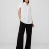 French Connection Crepe Collared Popover Blouse