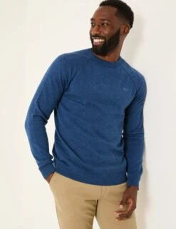 Crew Neck Jumper With Cashmere