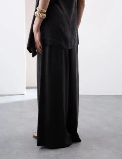 Cupro Rich Wide Leg Palazzo Trousers -Marks And Spencer Shop Cupro Rich Wide Leg Palazzo Trousers 3