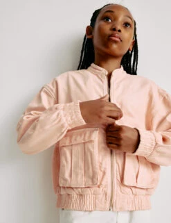 Denim Bomber Jacket (6-16 Yrs) -Marks And Spencer Shop Denim Bomber Jacket 6 16 Yrs 1 5