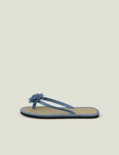 Accessorize Denim Corsage Flip Flops 11 Accessorize Denim Corsage Flip Flops -Marks And Spencer Shop Denim Corsage Flip Flops 3