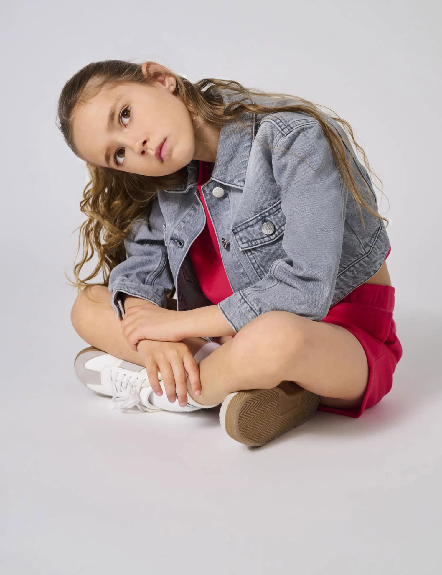 Denim Cropped Jacket (8-14 Yrs) 1 Denim Cropped Jacket (8-14 Yrs)