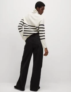 Denim Drawstring Wide-Leg Trousers -Marks And Spencer Shop Denim Drawstring Wide Leg Trousers 2