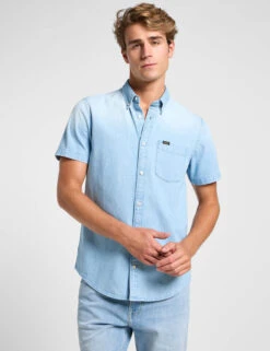 Denim Short Sleeve Shirt -Marks And Spencer Shop Denim Short Sleeve Shirt 3