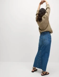 Denim Split Front Maxi Skirt -Marks And Spencer Shop Denim Split Front Maxi Skirt 6