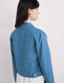 Denim Striped Jacket -Marks And Spencer Shop Denim Striped Jacket 3