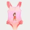 Disney Princess™ Moana™ Ruffle Swimsuit (2-8 Yrs) -Marks And Spencer Shop Disney Princess Moana Ruffle Swimsuit 2 8 Yrs