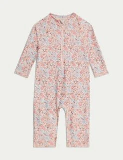 Ditsy Floral All In One Swimsuit (2-8 Yrs)