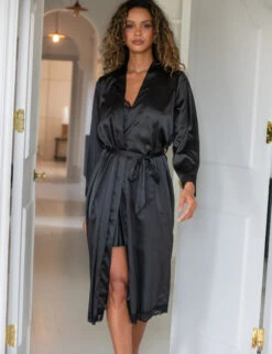 Pour Moi Dusk Satin Kimono Dressing Gown -Marks And Spencer Shop Dusk Satin Kimono Dressing Gown 3