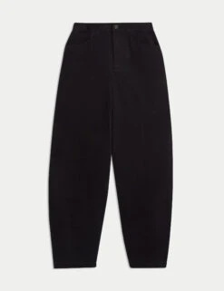 Elasticated Waist Barrel Leg Casual Trousers 21 Elasticated Waist Barrel Leg Casual Trousers -Marks And Spencer Shop Elasticated Waist Barrel Leg Casual Trousers 1