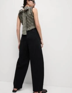 Elasticated Waist Barrel Leg Casual Trousers 23 Elasticated Waist Barrel Leg Casual Trousers -Marks And Spencer Shop Elasticated Waist Barrel Leg Casual Trousers 3