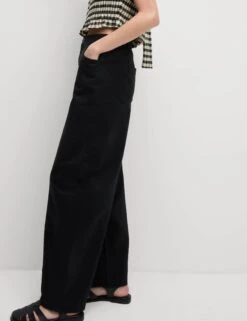 Elasticated Waist Barrel Leg Casual Trousers 25 Elasticated Waist Barrel Leg Casual Trousers -Marks And Spencer Shop Elasticated Waist Barrel Leg Casual Trousers 5