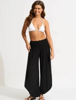 Seafolly Elasticated Waist Wide Leg Trousers