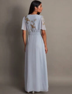 MONSOON Embellished V-Neck Maxi Wrap Dress -Marks And Spencer Shop Embellished V Neck Maxi Wrap Dress 4