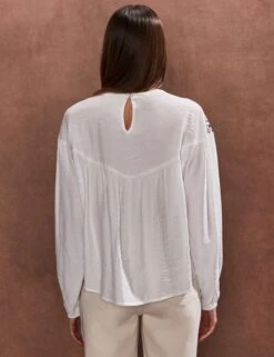 Embroidered Detail Blouse -Marks And Spencer Shop Embroidered Detail Blouse 2