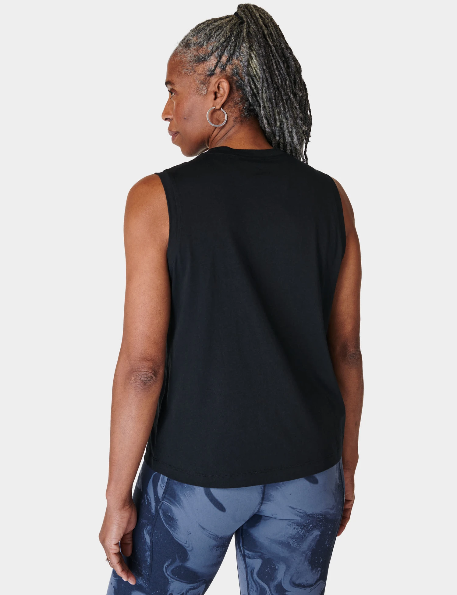 Sweaty Betty Essential Cotton Rich Crew Neck Vest Top 5 Sweaty Betty Essential Cotton Rich Crew Neck Vest Top - Image 5