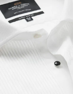 Extra Slim Fit Easy Iron Pure Cotton Dinner Shirt -Marks And Spencer Shop Extra Slim Fit Easy Iron Pure Cotton Dinner Shirt 2